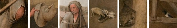 Details can De landloper / De marskramer, Jheronimus Bosch, ca. 1500-10. Collectie: Museum Boijmans Van Beuningen.